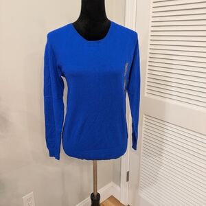 Vibrant Blue Long Sleeve Women's Top Size L New With Tag